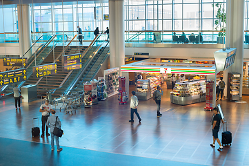 Image showing Passenger Kastrup airport hall Copenhagen