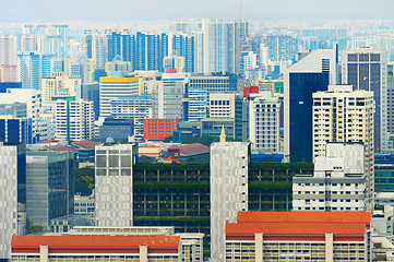 Image showing Modern density city architecture Singapore