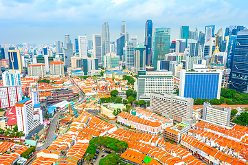 Image showing Singapore downtown of modern architecture