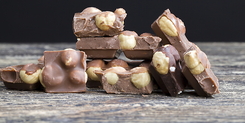 Image showing hazelnuts with chocolate