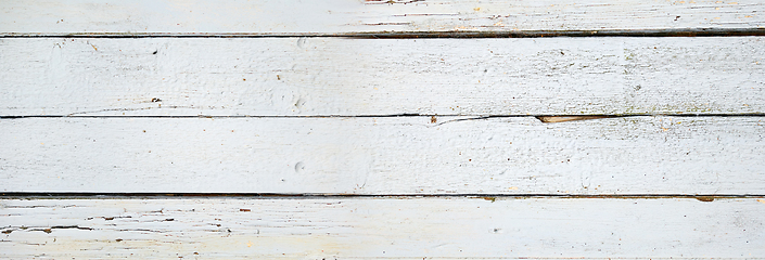 Image showing Old wood board painted white. Banner background