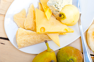 Image showing fresh pears and cheese