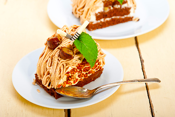 Image showing chestnut cream cake dessert