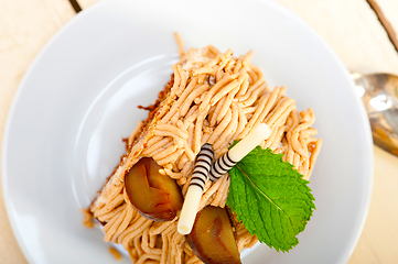 Image showing chestnut cream cake dessert