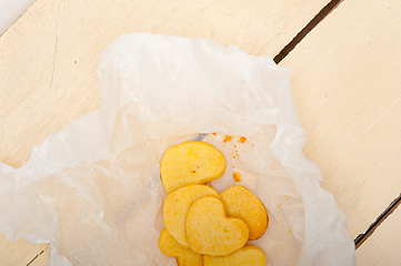 Image showing heart shaped shortbread valentine cookies