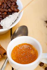 Image showing espresso coffee with sugar and spice