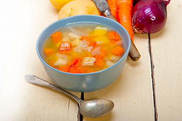 Image showing Traditional Italian minestrone soup