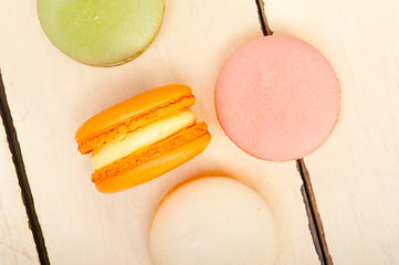 Image showing colorful french macaroons