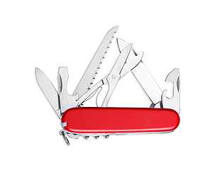 Image showing Swiss army knife isolated