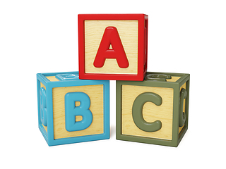 Image showing ABC building blocks isolated