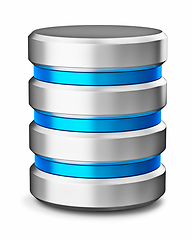 Image showing Hard disk drive data storage database icon symbol