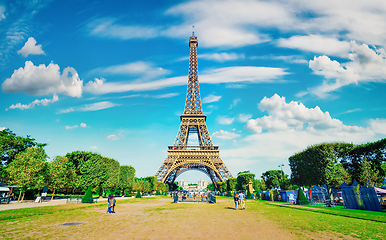 Image showing Park and Eiffel Tower