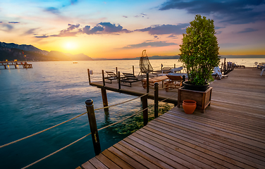 Image showing Pier by the sea