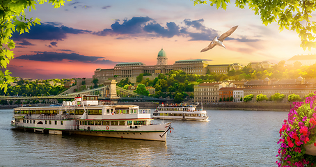Image showing Pleasure boat in Budapest