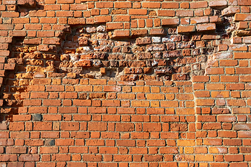 Image showing Red brick wall background