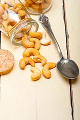 Image showing cashew nuts on a glass jar