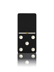 Image showing Domino game bone close up isolated