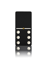 Image showing Domino game bone close up isolated