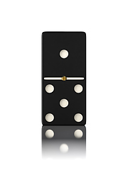 Image showing Domino game bone close up isolated