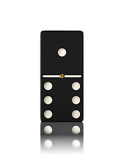 Image showing Domino game bone close up isolated