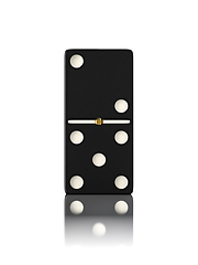 Image showing Domino game bone close up isolated