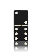 Image showing Domino game bone close up isolated