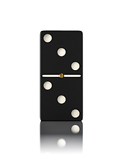 Image showing Domino game bone close up isolated