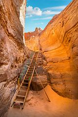 Image showing Sandy canyon in desert