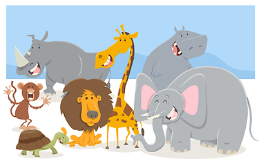 Image showing safari animal characters group