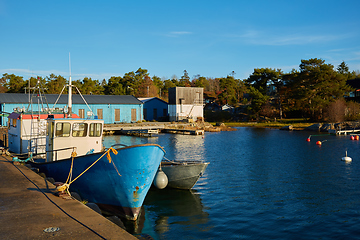 Image showing The fishing boats at Stockholm Archipelago, Sweden