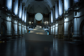 Image showing Stockholm, Sweden - November 6, 2018: Interior of Nordic Museum. It is dedicated to the cultural history and ethnography of Sweden.