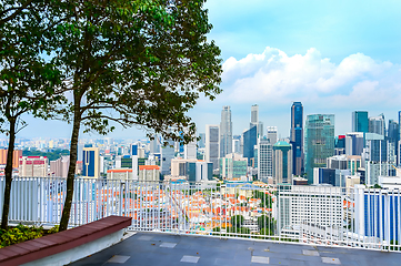 Image showing Aerial Singapore cityscape from viewpoint