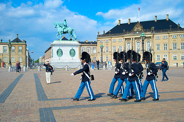 Image showing Marching Danish Royal Guard