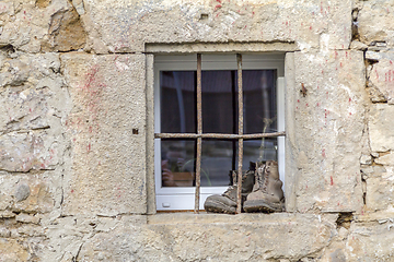 Image showing barred window detail