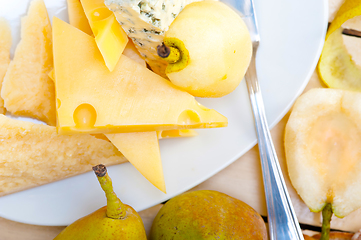 Image showing fresh pears and cheese