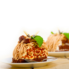 Image showing chestnut cream cake dessert