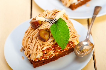 Image showing chestnut cream cake dessert