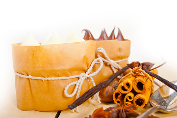 Image showing chocolate vanilla and spices cream cake dessert