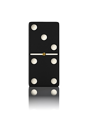 Image showing Domino game bone close up isolated