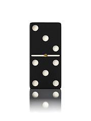 Image showing Domino game bone close up isolated