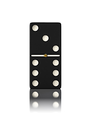 Image showing Domino game bone close up isolated