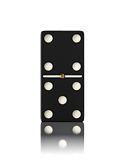 Image showing Domino game bone close up isolated