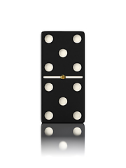 Image showing Domino game bone close up isolated