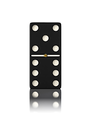 Image showing Domino game bone close up isolated