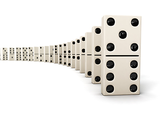 Image showing Row of dominoes