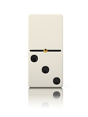 Image showing Domino game bone close up isolated