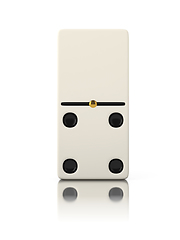 Image showing Domino game bone close up isolated