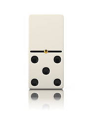 Image showing Domino game bone close up isolated