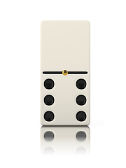 Image showing Domino game bone close up isolated