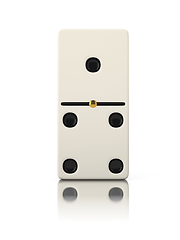 Image showing Domino game bone close up isolated